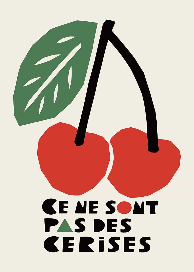 Minimalist Cherry Art Print