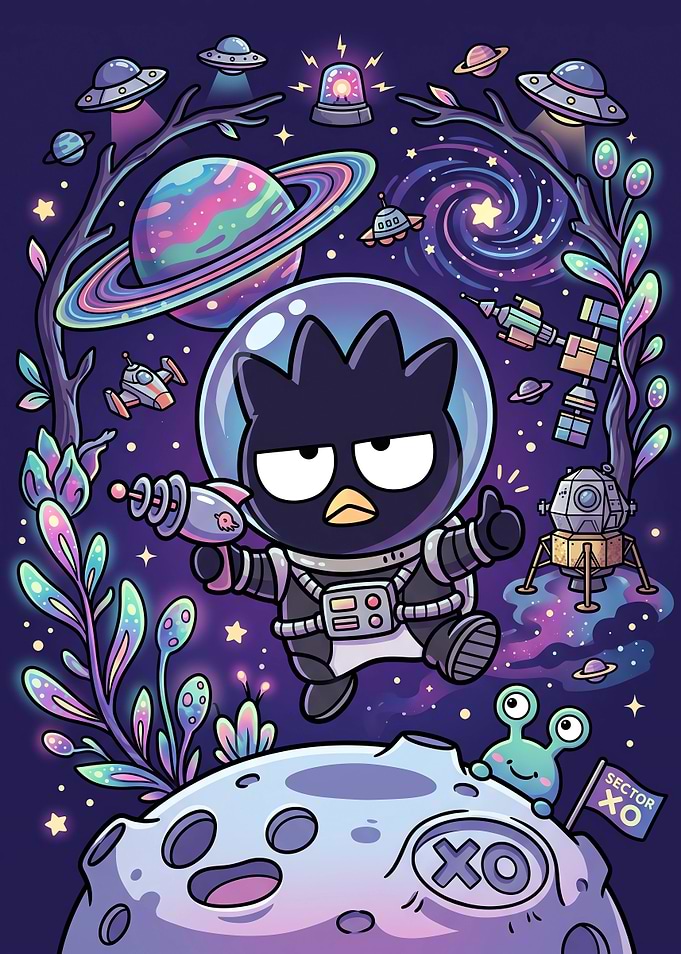 Badtz-Maru Space Adventure Illustration