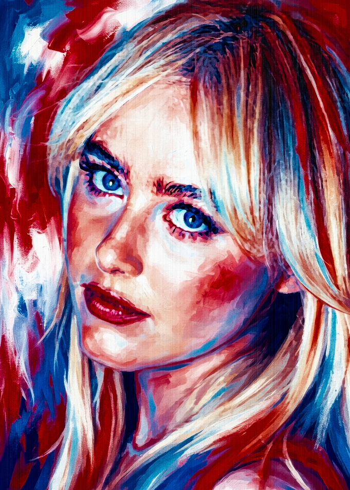 Vibrant Portrait of Margot Robbie