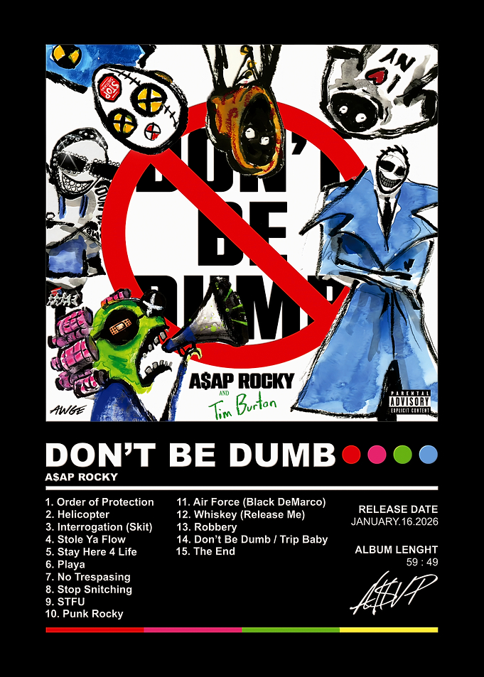 A$AP Rocky Don't Be Dumb Album Cover