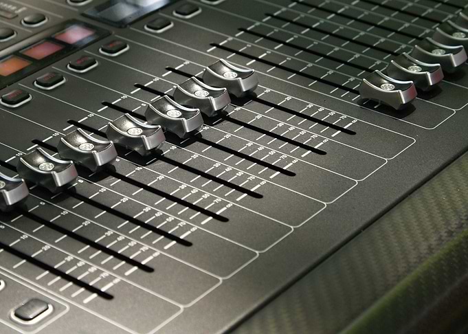 Professional Audio Mixing Console Faders