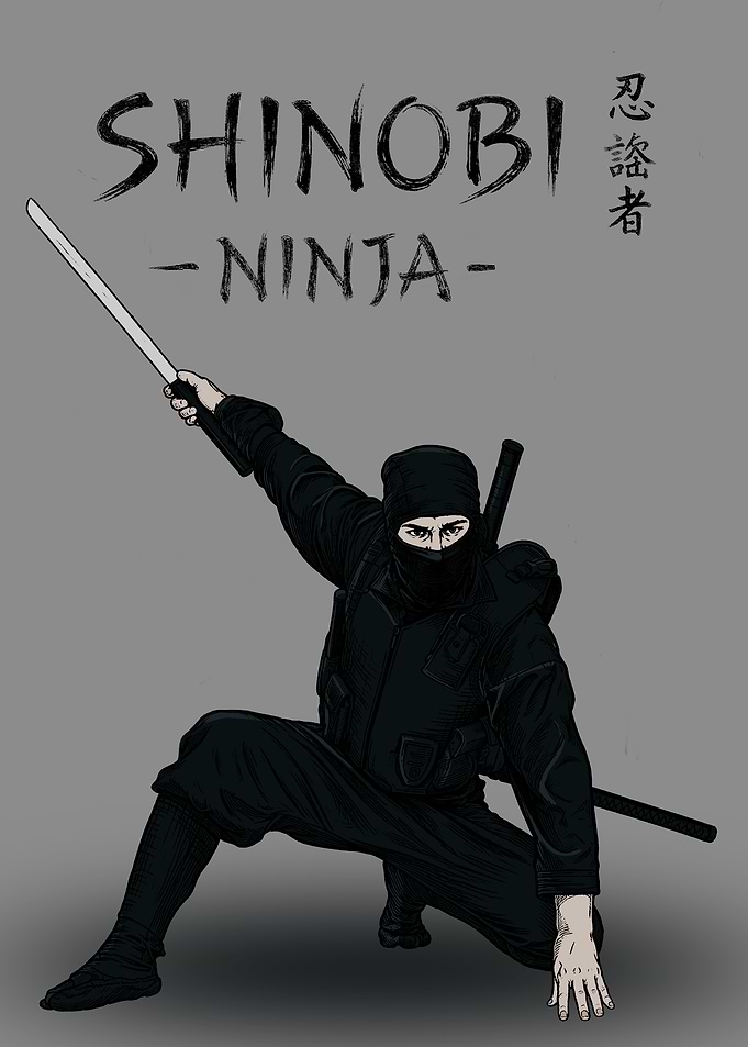 Shinobi Ninja Warrior Illustration