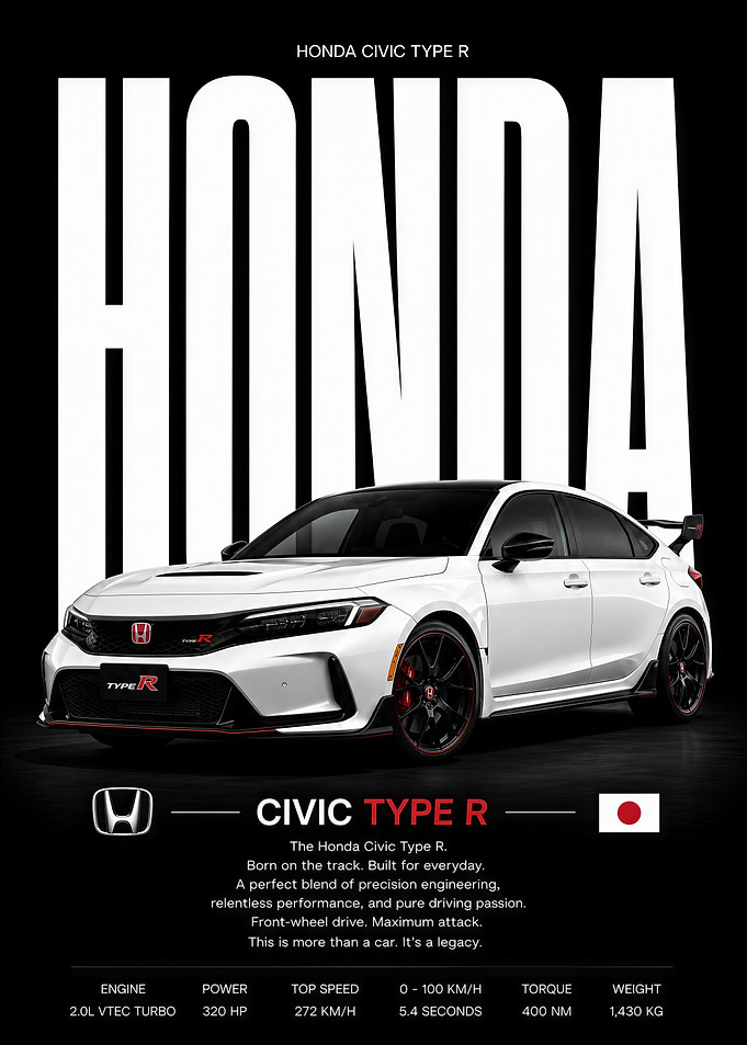 Honda Civic Type R Poster