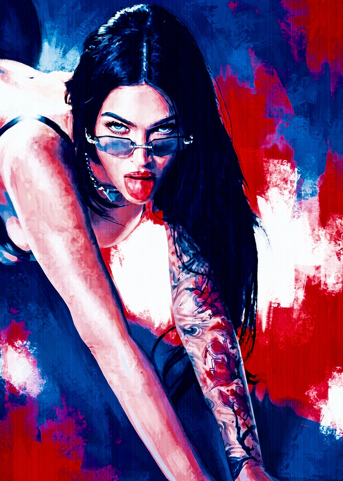 Megan Fox Artistic Portrait