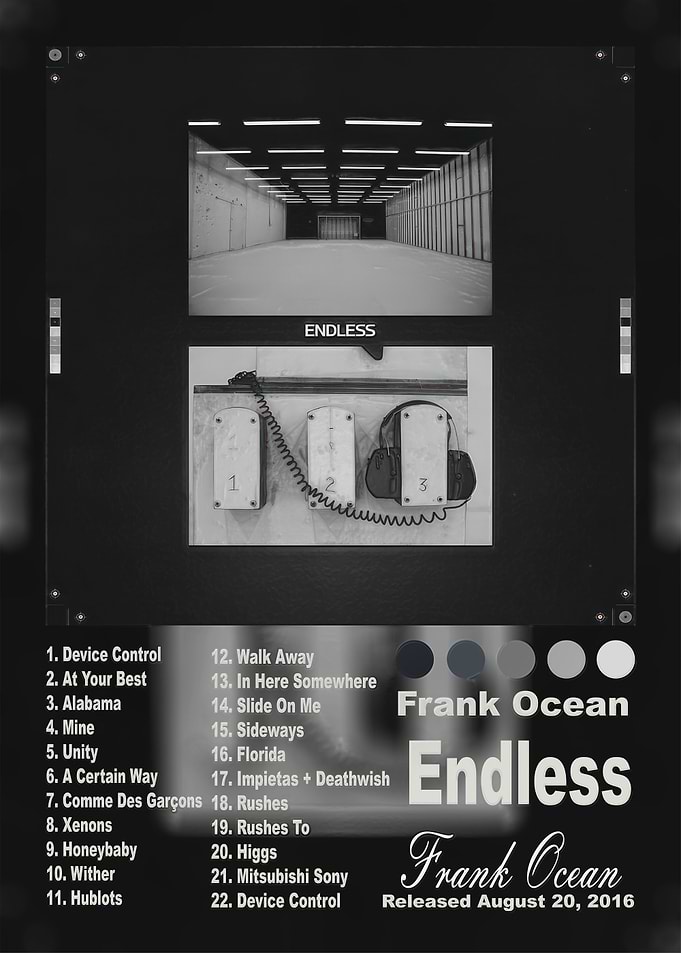 Frank Ocean Endless Album Tracklist Poster