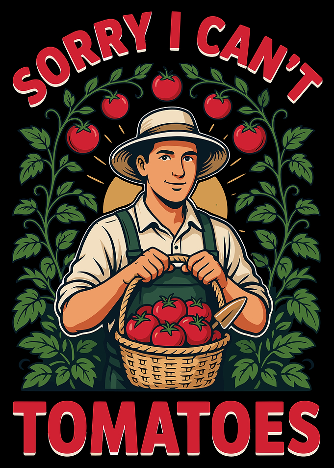 Sorry I Can't Tomatoes Gardener Design