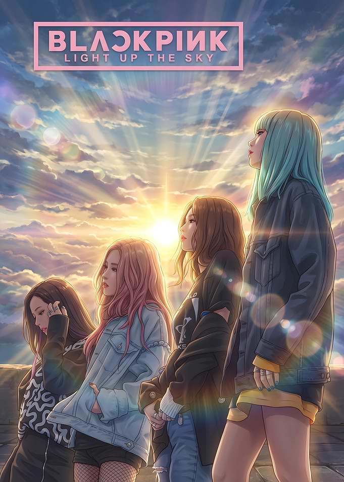 BLACKPINK Light Up the Sky Shinkai Style Poster