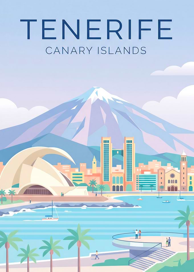 Tenerife Canary Islands Travel Poster