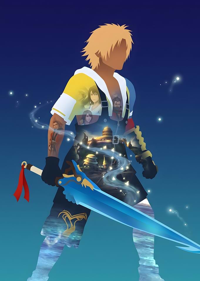 Final Fantasy X Tidus Minimalist Art