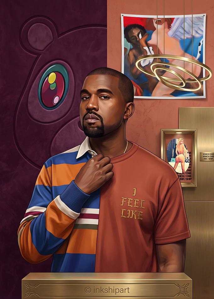 Kanye West Digital Portrait Art