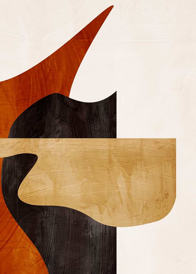Abstract Geometric Shapes in Earth Tones