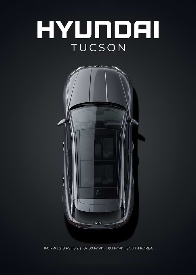 Hyundai Tucson Top View Poster