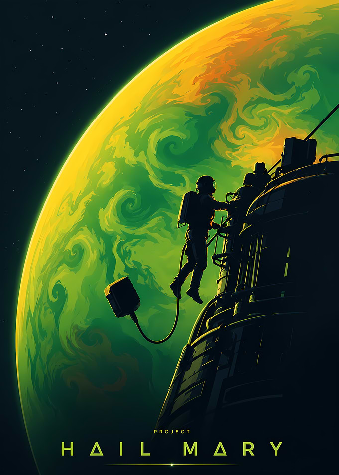 Project Hail Mary Space Poster