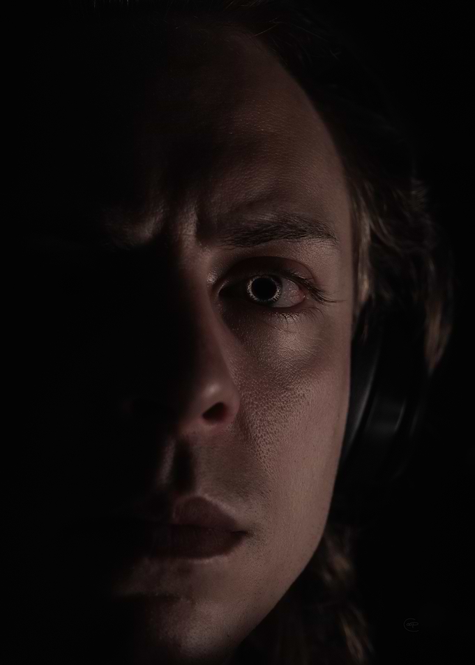 Intense Portrait with Headphones