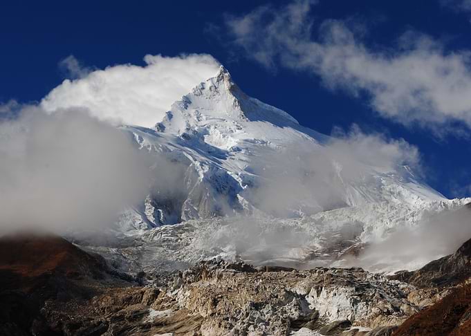Majestic Snow-Capped Mountain Peak