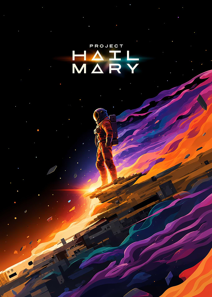 Project Hail Mary Space Poster