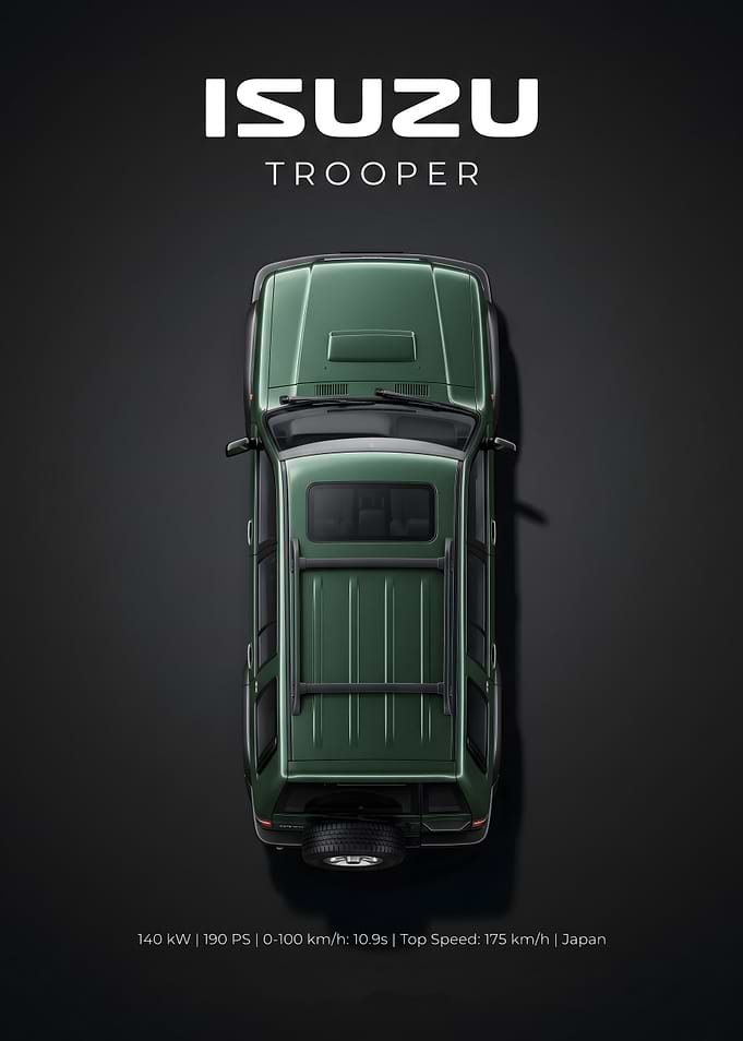 Isuzu Trooper Top View Poster