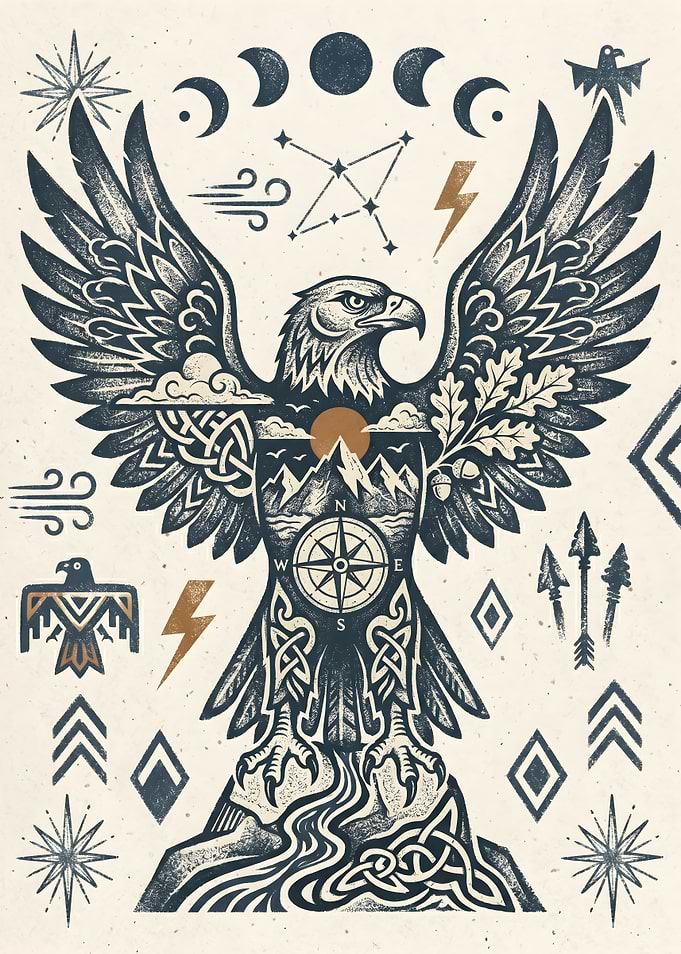 Eagle Totem Illustration
