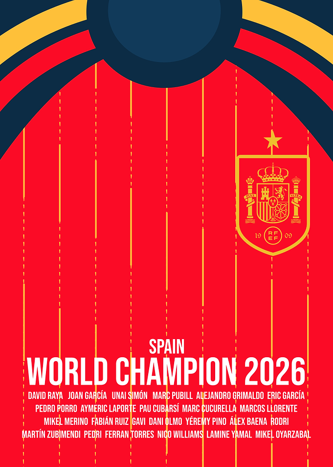 Spain 2026 World Champion Poster