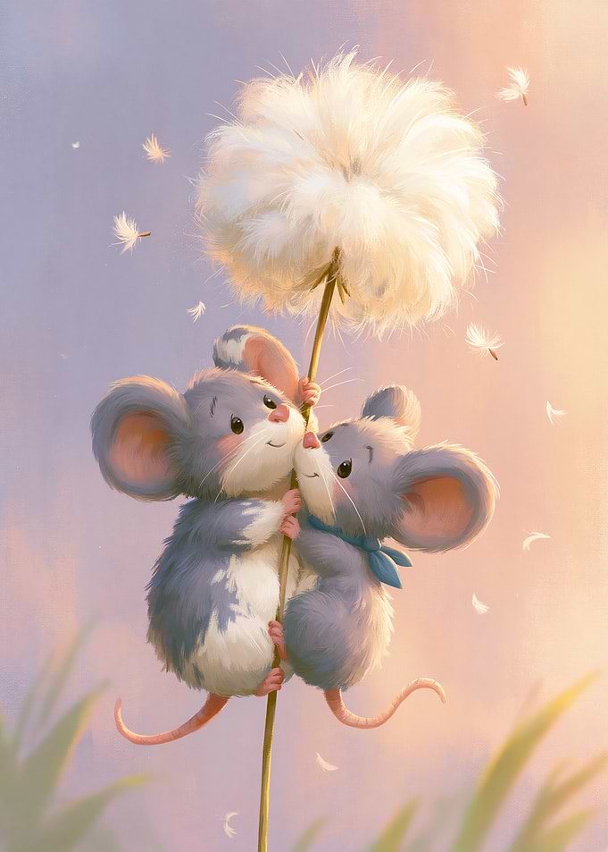 Two Mice and the Dandelion Dream