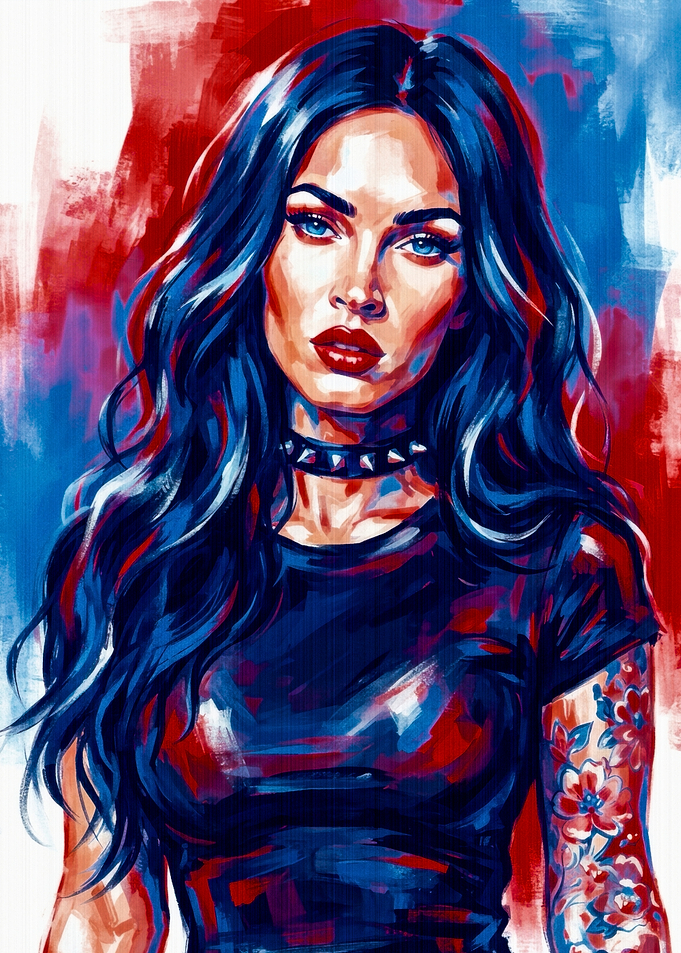 Megan Fox Pop Art Portrait