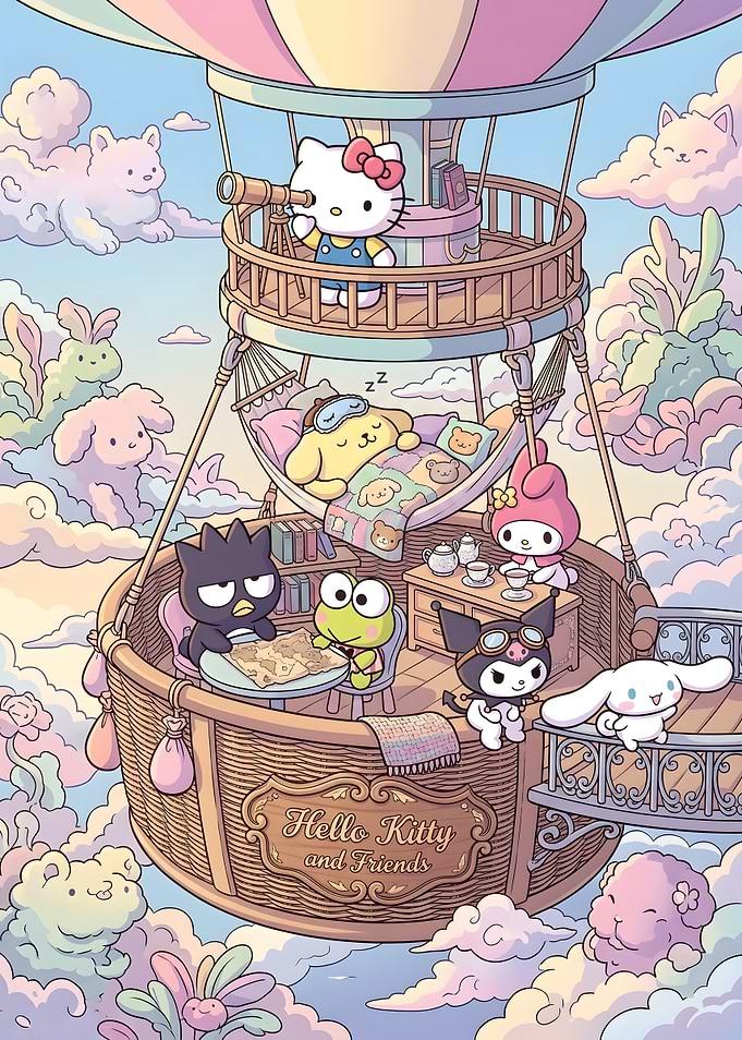 Hello Kitty and Friends Hot Air Balloon