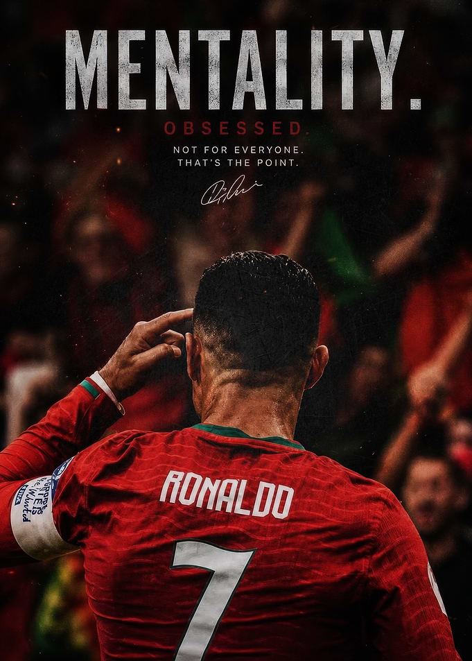 Cristiano Ronaldo Mentality Motivational Poster
