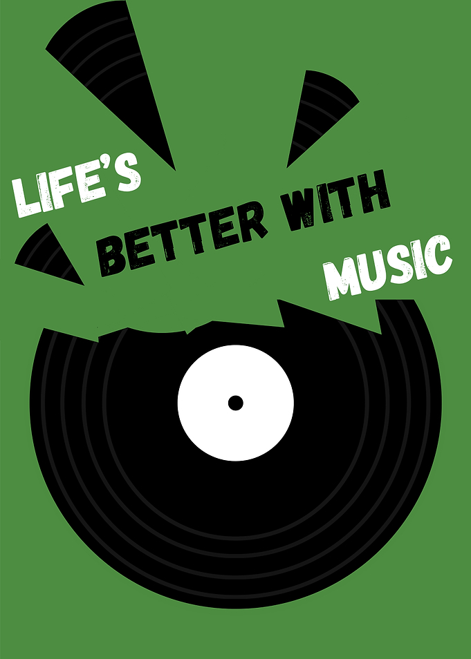 Life's Better With Music Vinyl Poster