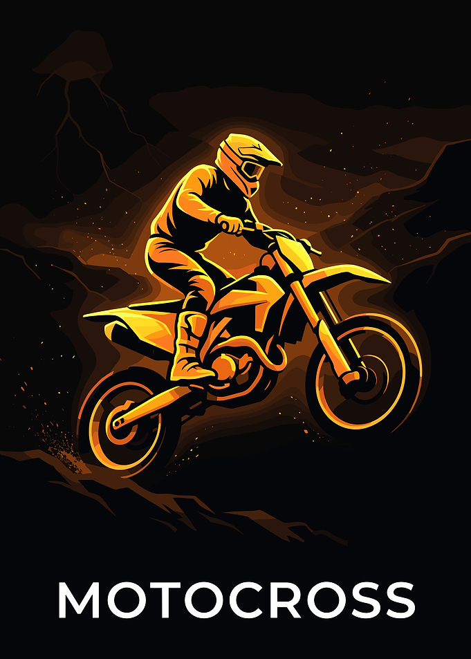 Motocross Rider in Action
