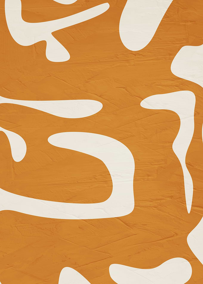 Abstract Organic Shapes in Ochre