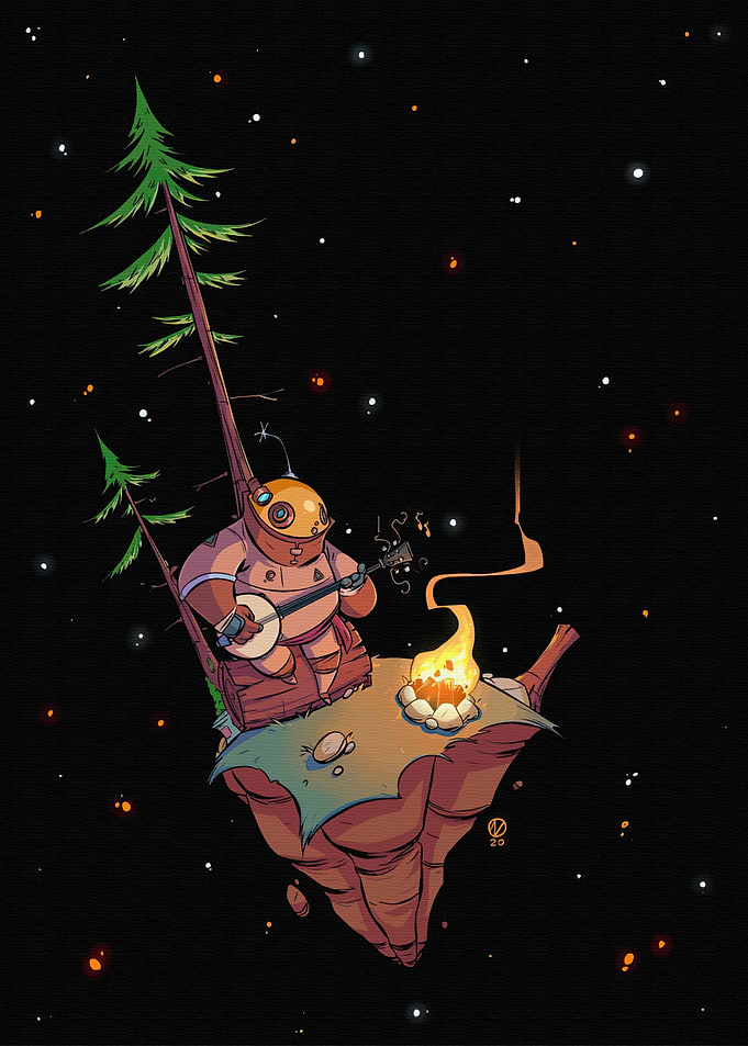 Outer Wilds Traveler Playing Banjo