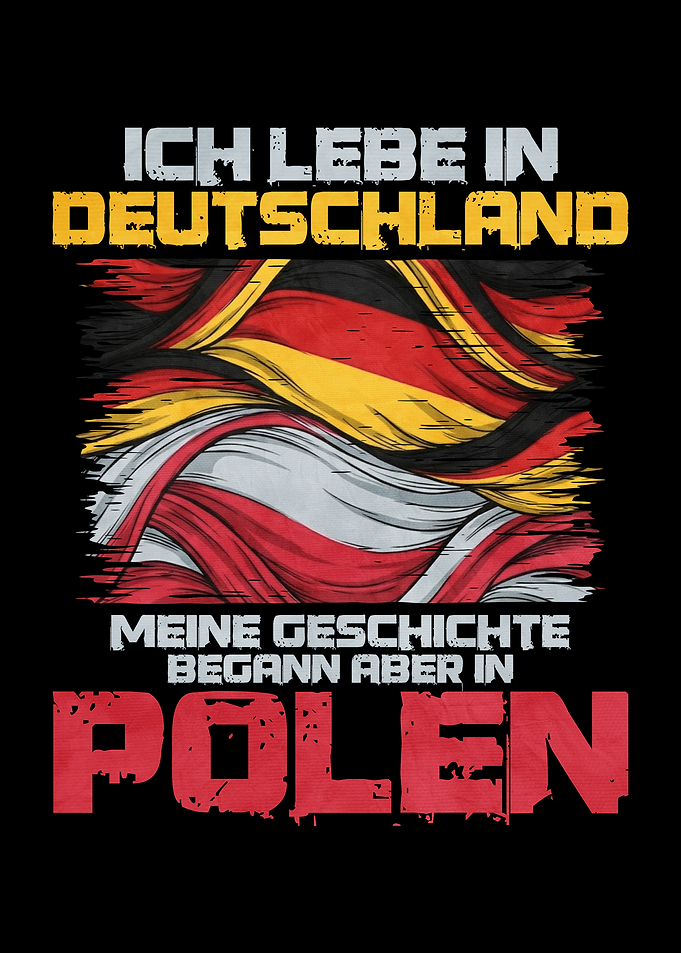 German-Polish Heritage Text Art Design