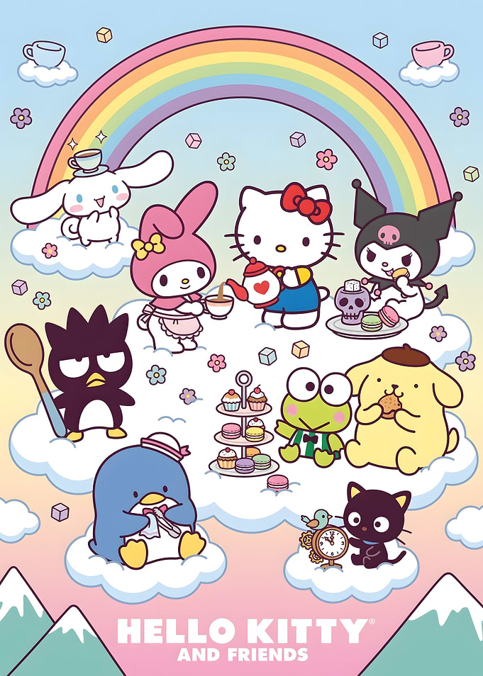 Hello Kitty and Friends Tea Party on Fluffy Clouds