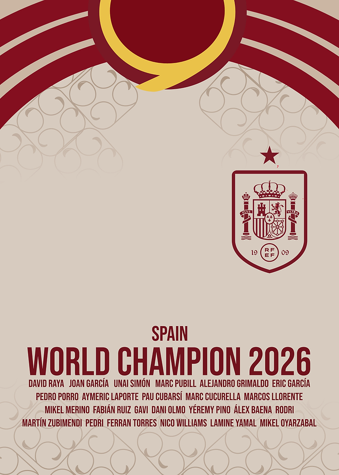 Spain World Champion 2026 Poster