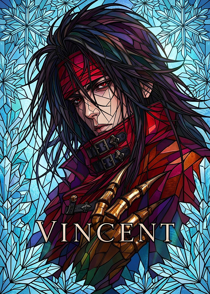 Vincent Valentine Stained Glass Portrait