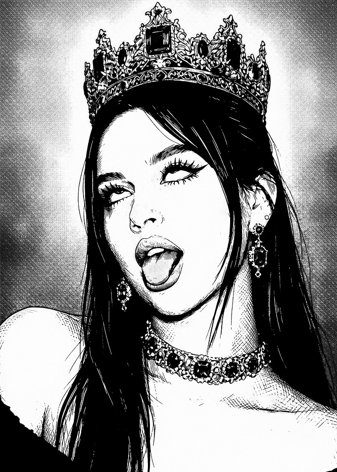 Manga Style Queen with Crown