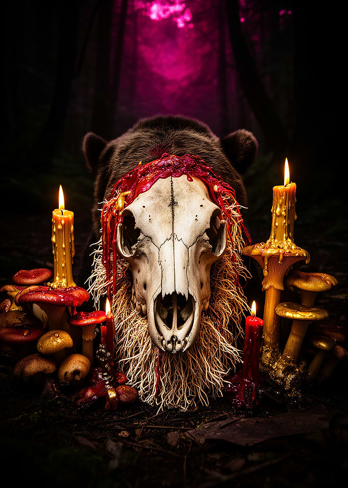 Dark Forest Bear Skull Ritual
