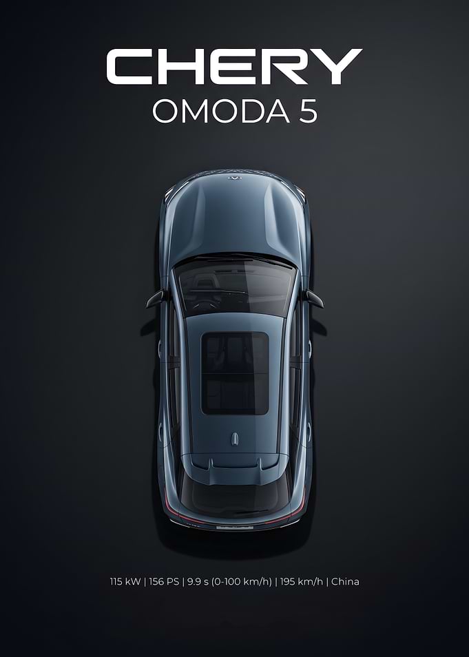 Chery Omoda 5 Top View Poster
