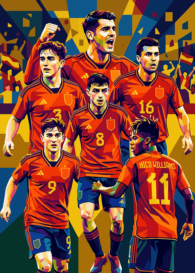 Spain National Football Team Pop Art