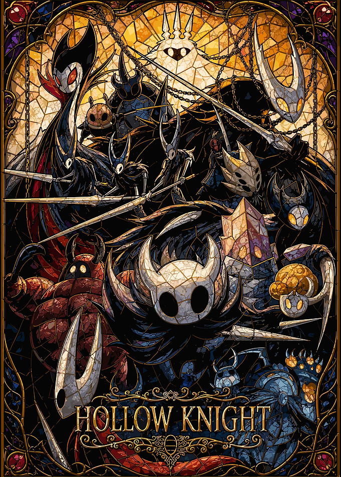 Hollow Knight Stained Glass Poster