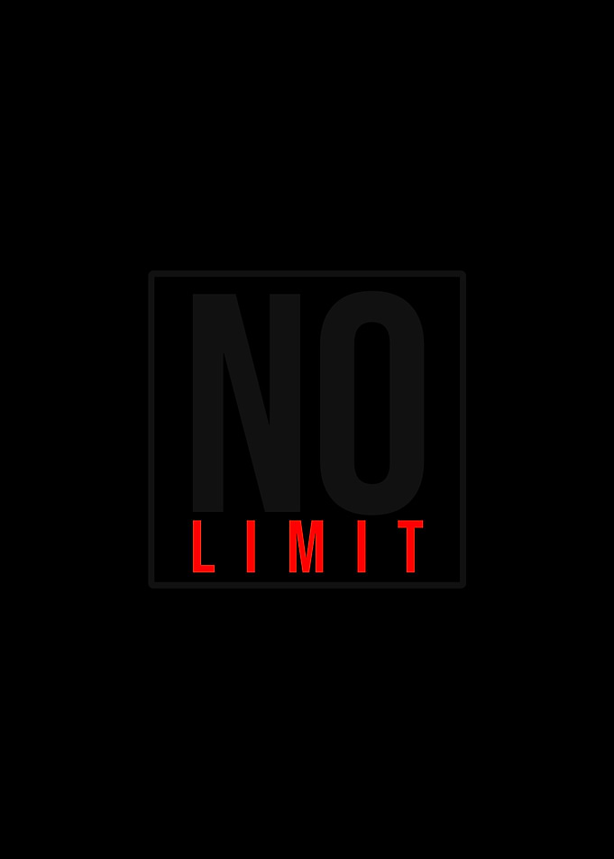 No Limit Minimalist Typography Poster