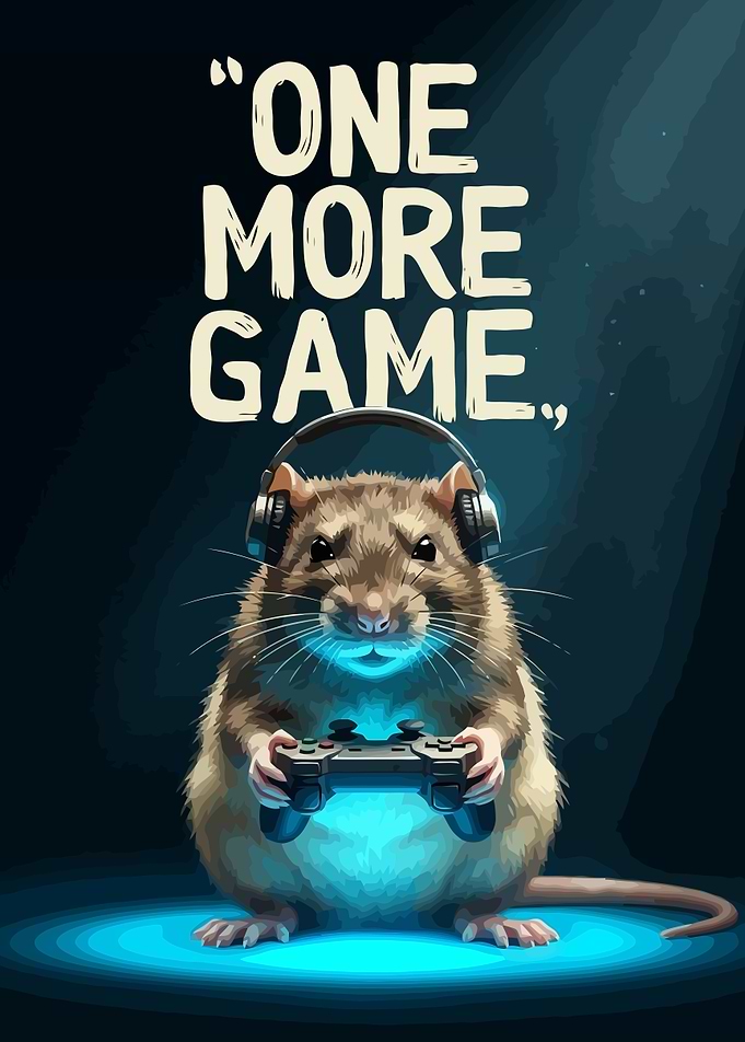 Gamer Rat with Controller