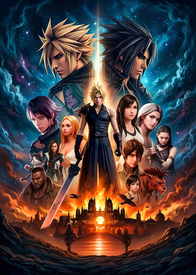 Final Fantasy VII Rebirth Ensemble Poster