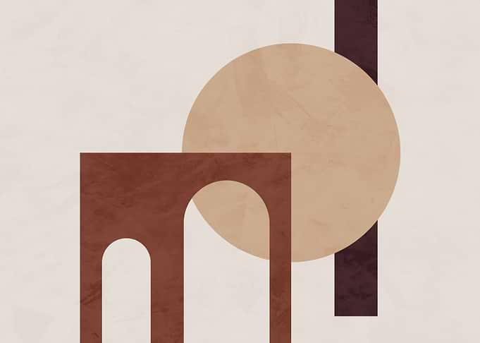 Minimalist Abstract Geometric Arch Art
