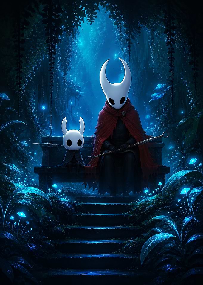 Hollow Knight and Hornet Resting
