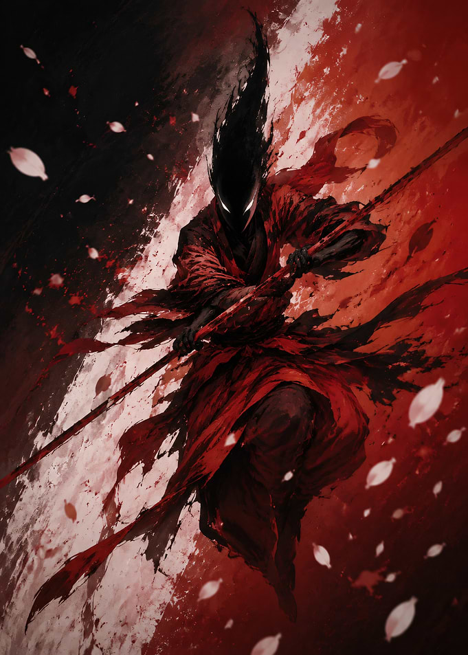 Shadow Samurai in Red Robes