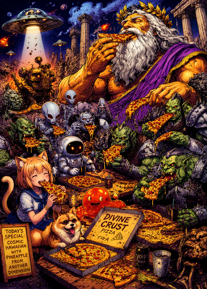 Mount Olympus Cosmic Pizza Party