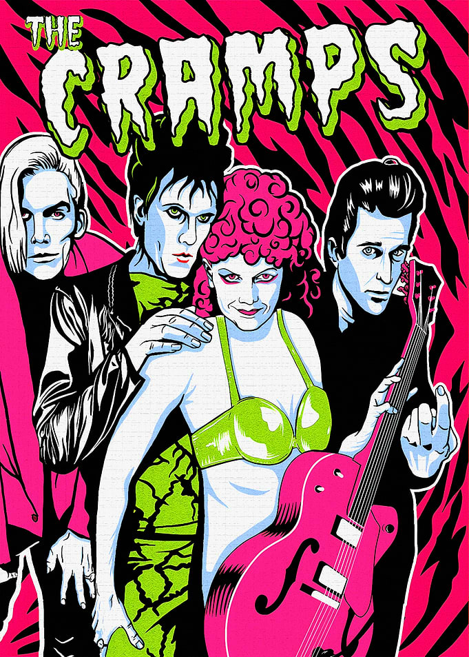 The Cramps Punk Rock Band Poster