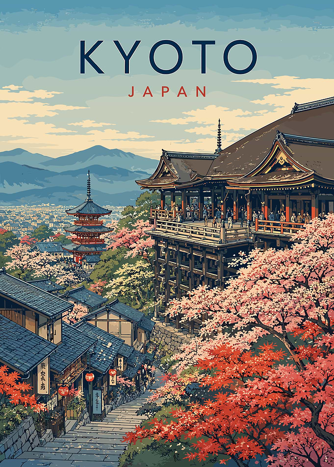 Kyoto Japan Travel Poster