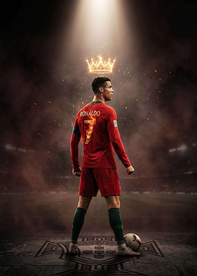 Cristiano Ronaldo Portugal King Poster